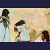 Women doing their hair